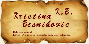 Kristina Besniković vizit kartica